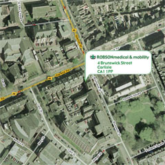 Map of carlisle around Robson Medical & Mobility shop